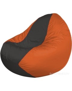 Кресло мешок кресло Classic К2 1 184 темно серый оранжевый Flagman