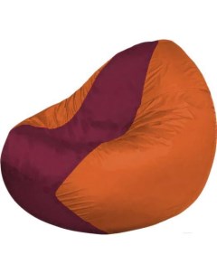 Кресло мешок кресло Classic К2 1 182 бордовый оранжевый Flagman
