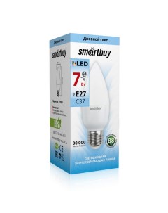 Лампа светодиодная С37 9 5Вт Е14 4000К SBL C37 9_5 40K E14 Smartbuy