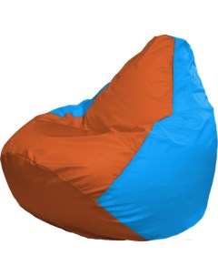 Кресло мешок Груша Супер Мега оранжевый голубой Г5 1 220 Flagman