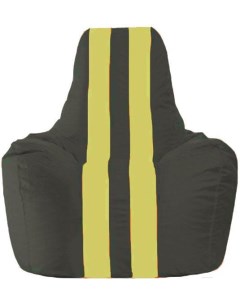 Кресло мешок кресло Спортинг С1 1 396 чёрный с жёлтыми полосками Flagman