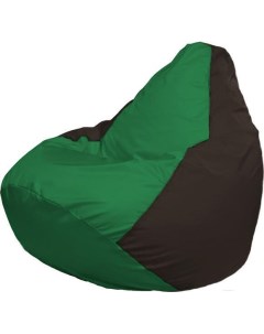 Кресло мешок Груша Супер Мега зеленый коричневый Г5 1 242 Flagman
