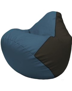 Кресло мешок Груша Макси синий коричневый Г2 3 0307 Flagman