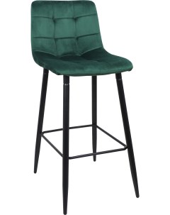 Барный стул Stella велюр зеленый HLR57 черный Akshome