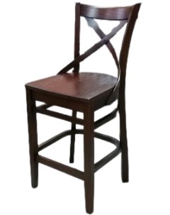 Барный стул Соло ПБ жесткое сиденье орех с черной патиной 990034 Оримэкс