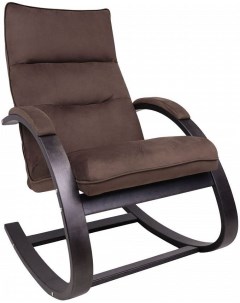 Кресло качалка Морено венге велюр V23 коричневый Leset