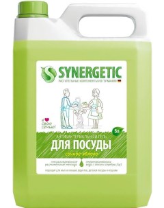 Средство для мытья посуды Биоразлагаемое Яблоко 5л Synergetic