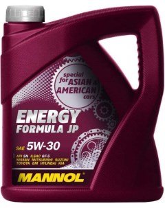 Моторное масло Energy Formula JP 5W30 API SN 4л MN7914 4ME Mannol