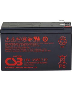 Аккумулятор для ИБП UPS123607 F2 12В 7 5 Ач Csb