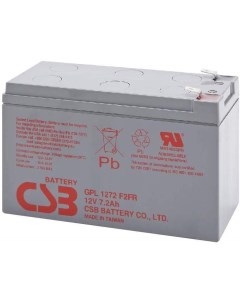 Аккумулятор для ИБП GPL1272 F2FR 12В 7 2 А ч Csb