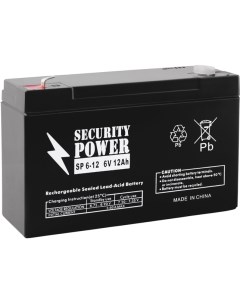 Аккумулятор для ИБП SP 6 12 6V 12Ah Security power