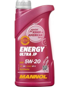 Моторное масло Energy Ultra JP 5W20 API SN 1л Mannol