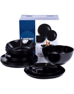 Набор столовой посуды Diwali Black P1622 Luminarc