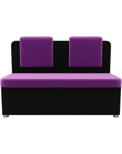 Кухонный диван Лига Диванов Маккон 2 х местный микровельвет фиолетовый черный 101345 Mebelico