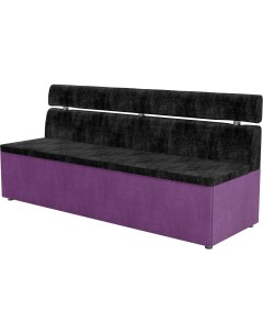 Кухонный диван Лига Диванов Классик микровельвет черный фиолетовый 106556 Mebelico