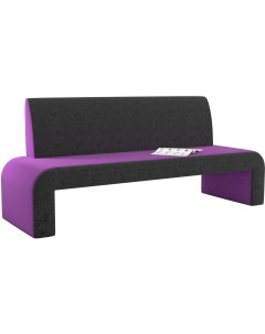 Кухонный диван Лига Диванов Кармен микровельвет фиолетовый черный 29011 Mebelico