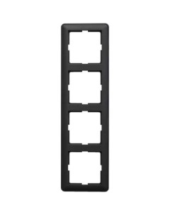 Wessen 59 черн. Рамка 4-местн. горизонтал. чёрный бархат КД-4-68 Schneider electric