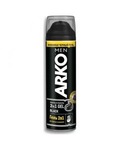 MEN гель для бритья и умывания 2в1 Black 200мл Arko