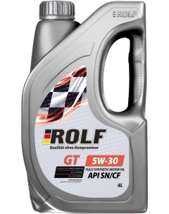 Моторное масло GT SAE 5W 30 API SN CF 4л 322443 Rolf