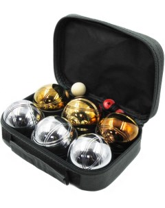 Игровой набор Петанк 6 шаров стальной золотой 207 205 Street hit
