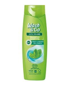 Шампунь Wash Go для мужчин с ментолом 360 мл Wash&go