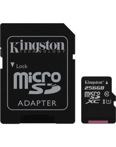 Карта памяти Canvas Select SDCS 256GB microSDXC 256GB с адаптером Kingston
