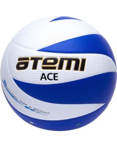 Мяч волейбольный Ace синтетическая кожа белый синий Atemi