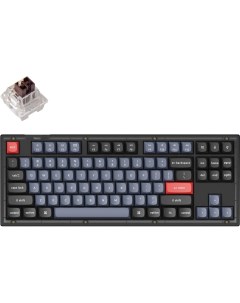 Проводная клавиатура V3 Frosted Black RGB Hot Swap K pro Brown Switch Keychron