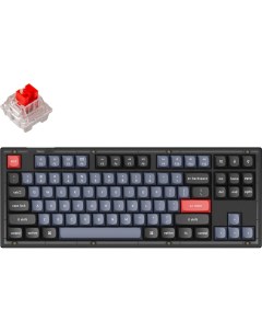 Проводная клавиатура V3 Frosted Black RGB Hot Swap K pro Red Switch Keychron