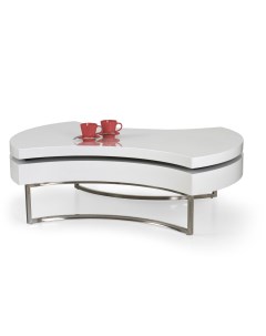 Стол журнальный AUREA белый/хром, 115/80/38 Halmar