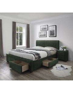 Кровать MODENA 3 темно зеленый 160 200 Halmar