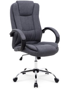 Кресло компьютерное RELAX 2 серый хром Halmar