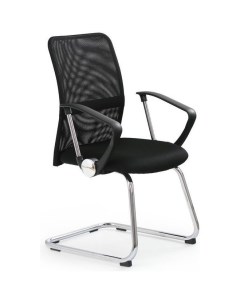 Кресло компьютерное VIRE SKID черный/хром Halmar