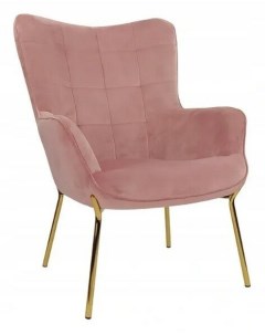 Кресло CASTEL 2 светло розовый золотой Halmar