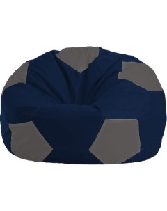Кресло мешок Мяч Стандарт М1 1 41 темно синий серый Flagman