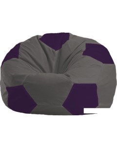 Кресло мешок Мяч Стандарт М1 1 370 темно серый фиолетовый Flagman