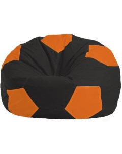 Кресло мешок Мяч Стандарт М1 1 400 черный оранжевый Flagman
