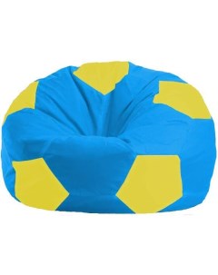 Кресло мешок кресло Мяч Стандарт М1 1 280 голубой жёлтый Flagman