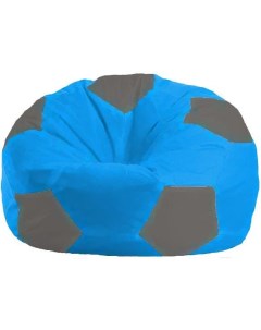 Кресло мешок кресло Мяч Стандарт М1 1 270 голубой тёмно серый Flagman