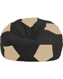 Кресло мешок Мяч Стандарт М1 1 471 черный светло бежевый Flagman