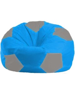 Кресло мешок кресло Мяч Стандарт М1 1 274 голубой серый Flagman