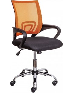 Офисное кресло Ricci Chrome оранжевый черный Akshome
