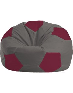 Кресло мешок Мяч Стандарт М1 1 358 темно серый бордовый Flagman