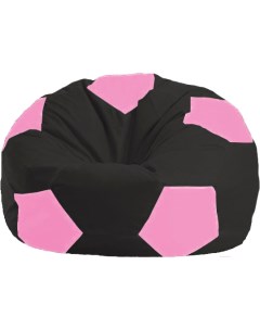Кресло мешок Мяч Стандарт М1 1 469 черный розовый Flagman