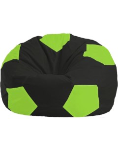 Кресло мешок Мяч Стандарт М1 1 466 черный салатовый Flagman