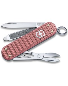Туристический нож перочинный Classic Precious Alox 58мм 5 функц розовый 0 6221 405G Victorinox