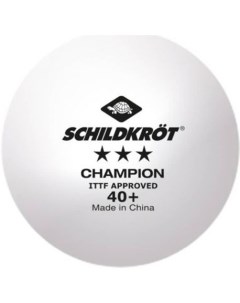 Мячи для настольного тенниса Schildkrot Champion ITTF 3 шт белый Donic