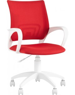 Офисное кресло ST Basic W ткань красный пластик белый ST BASIC W 26 22 Topchairs