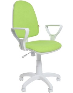 Офисное кресло Престиж пластик WH Ткань Candy green г п 140 ПВМ PL 600 гольф ролик белый Фабрикант