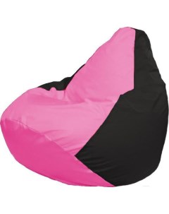 Кресло мешок Груша Супер Мега розовый черный Г5 1 188 Flagman